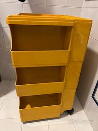 Carrello Body giallo di Joe Colombo per Bieffeplas