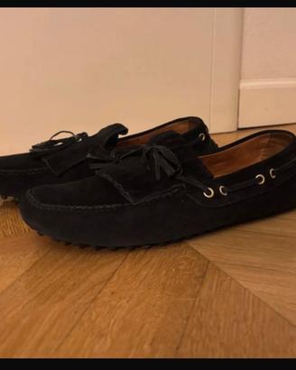 Scarpa “Car Shoe” scamosciata blu