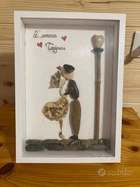 Quadro realizzato con sassi