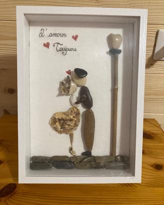 Quadro realizzato con sassi