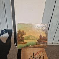 quadro olio su tela laghetto