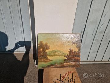 quadro olio su tela laghetto