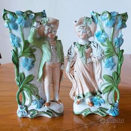 Coppia vasi porcellana tedesca antichi