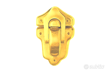 Chiusura per bauletti in ferro ottonato 25x41 mm