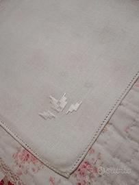 Tovaglioli lino/ ricamo a mano/ lino bianco