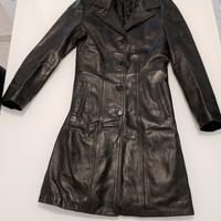 giaccone in pelle trapuntato 