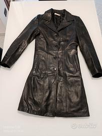 giaccone in pelle trapuntato 