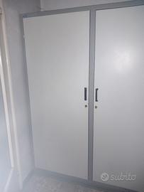 Armadio 2 ante in acciaio da ufficio 