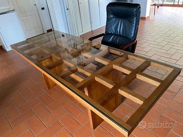 TAVOLO LEGNO E  VETRO