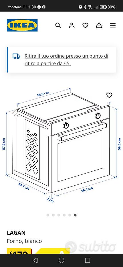 LAGAN forno, bianco - IKEA Italia