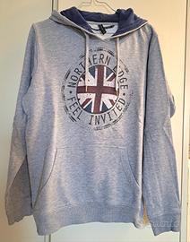 Felpa uomo grigio/blu