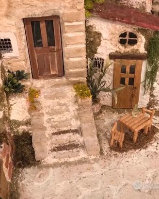 Presepe artigianale 80x40x40