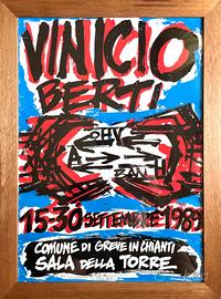 Manifesto autografato vinicio berti