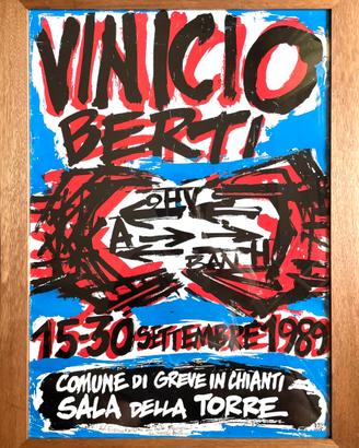 Manifesto autografato vinicio berti