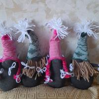 Gnomi  fatti a mano riscaldabili in microonde