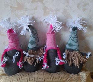 Gnomi  fatti a mano riscaldabili in microonde