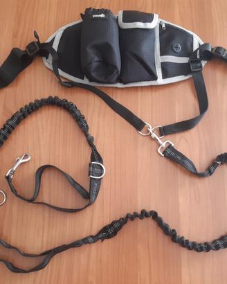 Guinzaglio per cani con marsupio Pecute