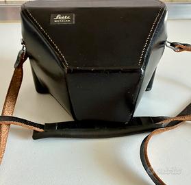 Custodia Leitz Wetzlar vintage in pelle nera