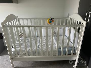 Set culla + fasciatoio azzurra