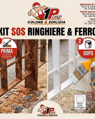 Kit SOS Ringhiere e Ferro Anti-Ruggine BIANCO 