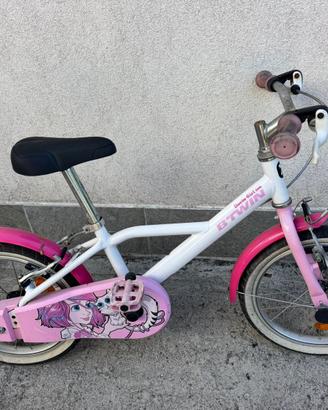 Bici B’TWIN bambina rosa e bianca