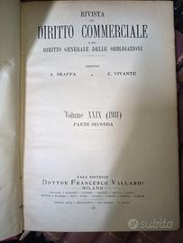 rivista di diritto commerciale  Sraffa e Vivante