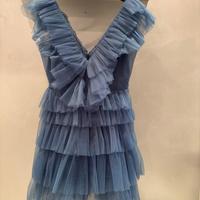 Abito  blu con ruches