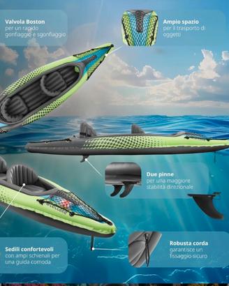 kayak gonfiabile 2 posti come nuovo
