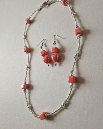 Parure set con ceramica smaltata