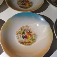 Ciotoline Bavaria Schumann vintage con dama e cava