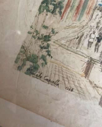 Litografia Michele Cascella Portofino