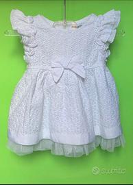 Abito cerimonia bianco bimba 3 mesi 56 cm Primigi