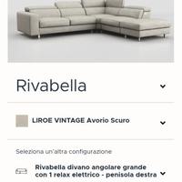 divano angolare con seduta comfort elettrica