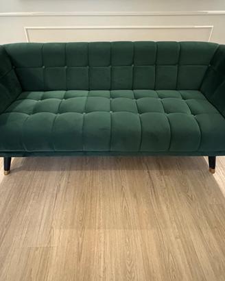 Divano in velluto verde (2x disponibili)