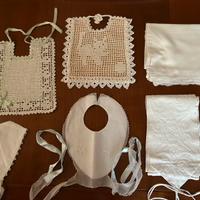 Set  vintage bavaglini fasce cuffietta fatto a man