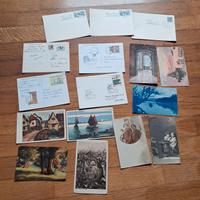 lotto 16 cartoline viaggiate storia postale 