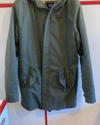 Parka verde militar con sherpa Friends