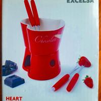 Set fonduta cuore per cioccolato o altro