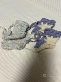 Scarpine neonata in lana