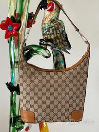 Borsa Gucci  in tela GG monogram beige e marrone