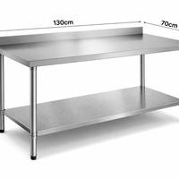 Tavolo Banco Acciaio Inox 130x70
