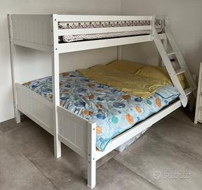 Letto  castello in pino massello + piazza e mezza