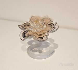 Fiore in vetro e cristallo vintage