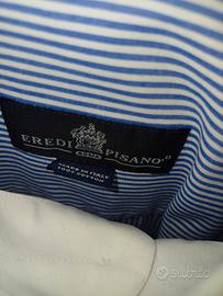 Camicia a righe EREDI PISANO collo e polsi bianchi