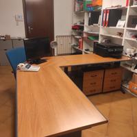 doppia scrivania con cassettiere