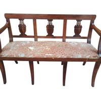 Canapè Impero/Carlo X Emiliano antico in noce