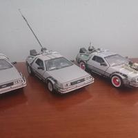 Tris di modellini della saga "ritorno al futuro"