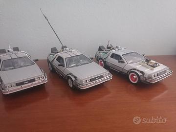 Tris di modellini della saga "ritorno al futuro"