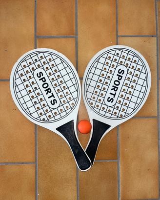 Set racchette paddle beach con pallina