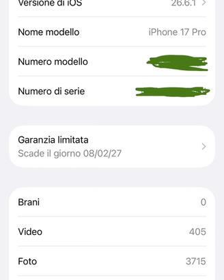 Iphone 17 pro 256 Silver